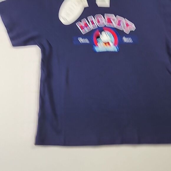 Walt Disney Mickey Mouse T-Shirt Kids Small Size 6 Blue Embroidered Cotton Tee - Picture 7 of 11